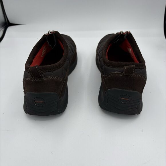 Lands' End Shoes Women Size 7.5 B Weatherfield Quilted Zip Brown Hiking 86524 G2 - Picture 6 of 9